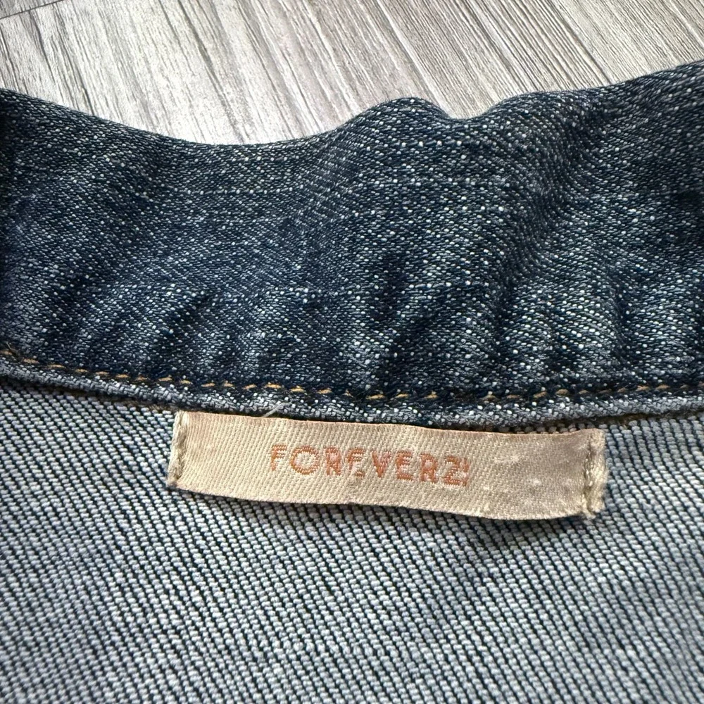 Forever21 Womens Medium Vintage Y2K Made‎ In USA Fitted Denim Jean Jacket
